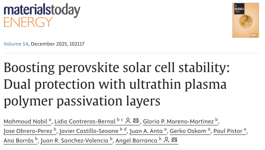 Publication: Boosting perovskite solar cell stability