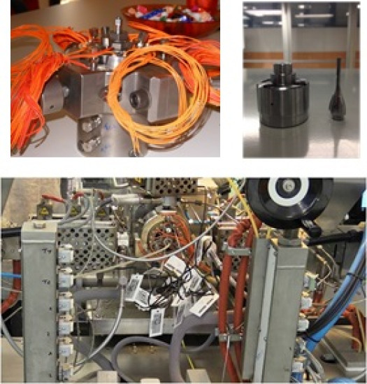 Active die including temperature control for controlling micro-extrusion processes																																		